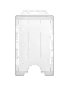 Clear Double Sided Vertical ID Card Badge Holder