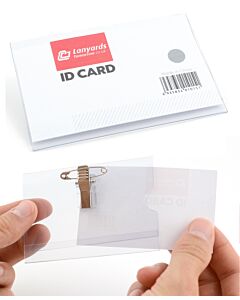 ID Name Badge Holders with Clip and Pin