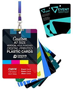 A7 Custom Printed Plastic Cards Vertical PVC Event Badges