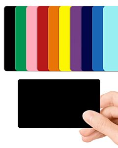 Black blank plastic ID cards made of glossy PVC, 760-micron thickness