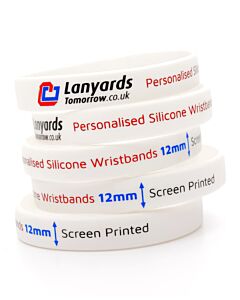 12mm Personalised Silicone Wristbands