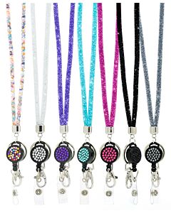 Sparkly retractable lanyards 